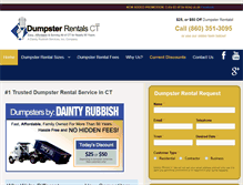 Tablet Screenshot of dumpsterrentalsct.com